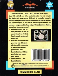 Bubble Bobble (cassette) Box Art