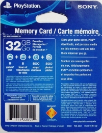 Sony Memory Card 32GB [NA] Box Art