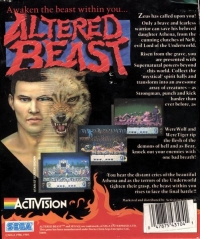 Altered Beast (disk) Box Art