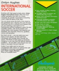 Emlyn Hughes International Soccer (red Amiga label) Box Art