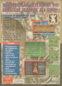 John Madden Football '93 - Championship Edition (Rental Store Exclusive) Box Art