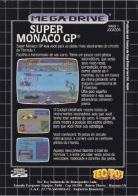 Super Monaco GP (plastic case / black cover) Box Art