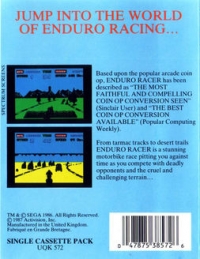 Enduro Racer (cassette) Box Art