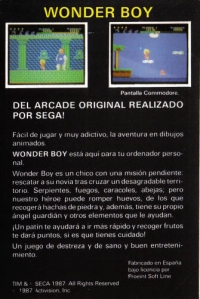 Wonder Boy (white spine) [ES] Box Art