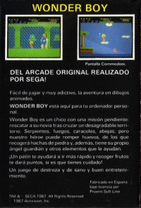 Wonder Boy (black spine) [ES] Box Art