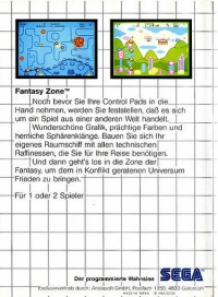 Fantasy Zone [DE] Box Art