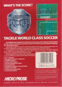 Microprose Soccer (disk) Box Art