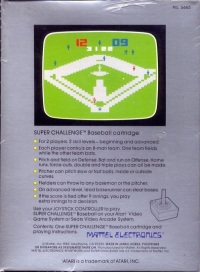 Super Challenge Baseball (blue label / Korea) Box Art