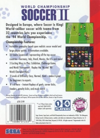 World Championship Soccer II Box Art