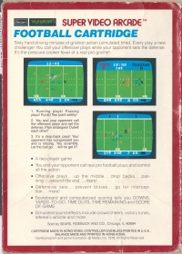 Football (Super Video Arcade) Box Art