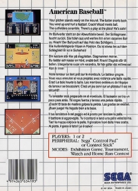 American Baseball (Sega®) Box Art