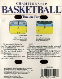 Championship Basketball: Two-on-Two Box Art