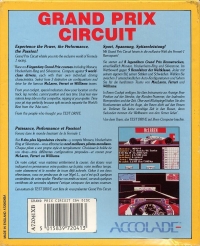 Grand Prix Circuit (disk) Box Art