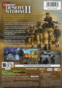 Conflict: Desert Storm II (For Distribution Outside the UK Only) Box Art