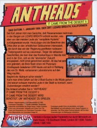 Antheads: It Came From the Desert II Data Disk [DE] Box Art