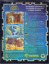 King's Quest V: Absence Makes the Heart Go Yonder! - Kixx XL Box Art