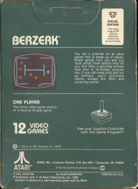 Berzerk (green box) Box Art