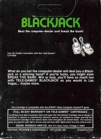 Blackjack (Sears text label) Box Art