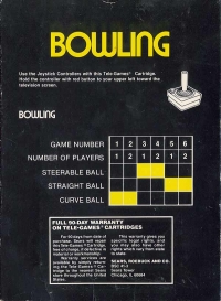 Bowling (Sears text label) Box Art