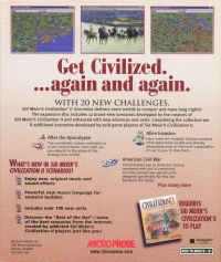 Sid Meier's Civilization II: Conflicts in Civilization Scenarios Box Art
