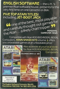 Atari Smash Hits: Volume 1 Box Art