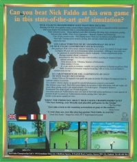 Nick Faldo's Championship Golf Box Art