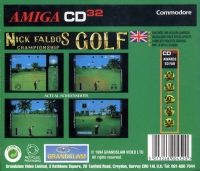 Nick Faldo's Championship Golf (single jewel case) Box Art