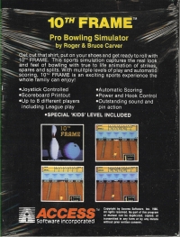 10th Frame: Pro Bowling Simulator Box Art
