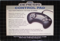 Sega Control Pad (red letters) [US] Box Art