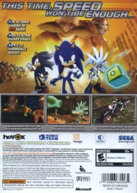 Sonic the Hedgehog Platinum Family Hits Xbox 360, Complete, Tested