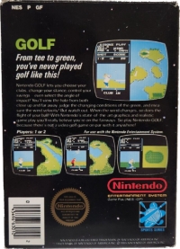 Golf (5 screw cartridge / System® / Nintendo®) Box Art