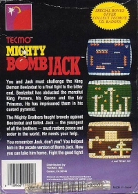 Mighty Bomb Jack (5 screw cartridge) Box Art