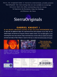 Gabriel Knight: Sins of the Fathers - SierraOriginals Box Art