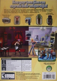 Sims 2, The: Teen Style Stuff (100 Million) Box Art