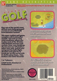 Bandai Golf: Challenge Pebble Beach (round seal) Box Art