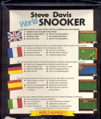 Steve Davis World Snooker Box Art