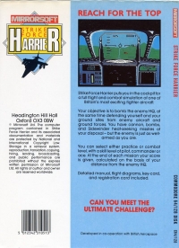 Strike Force Harrier (disk) Box Art