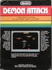 Demon Attack (blue label) Box Art