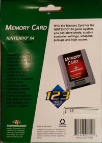 Performance Memory Card (green box) Box Art