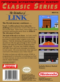 Zelda II: The Adventure of Link - Classic Series (Not for Resale) Box Art