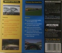 Network Q RAC Rally / MicroProse Formula One Grand Prix Box Art