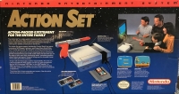 Nintendo Entertainment System Action Set - Super Mario Bros. / Duck Hunt (red stripe box) Box Art