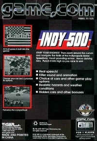 Indy 500 Box Art