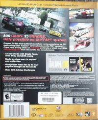Sony PlayStation Portable PSP-3001XMS - Limited Edition Gran Turismo Entertainment Pack Box Art