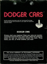 Dodger Cars (Text Label) Box Art