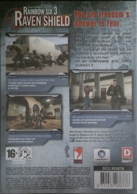 Tom Clancy's Rainbow Six 3: Raven Shield (plastic case) Box Art