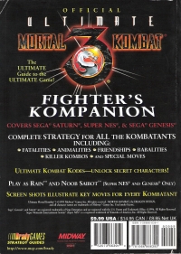 Ultimate Mortal Kombat 3: Official Fighter's Kompanion Box Art