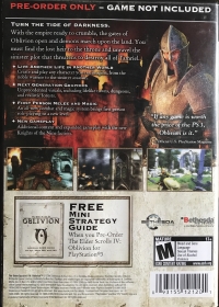 Elder Scrolls IV, The: Oblivion - Pre-order Bonus Box Art
