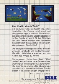 Alex Kidd in Miracle World [DE] Box Art