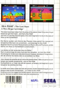 Alex Kidd: The Lost Stars Box Art